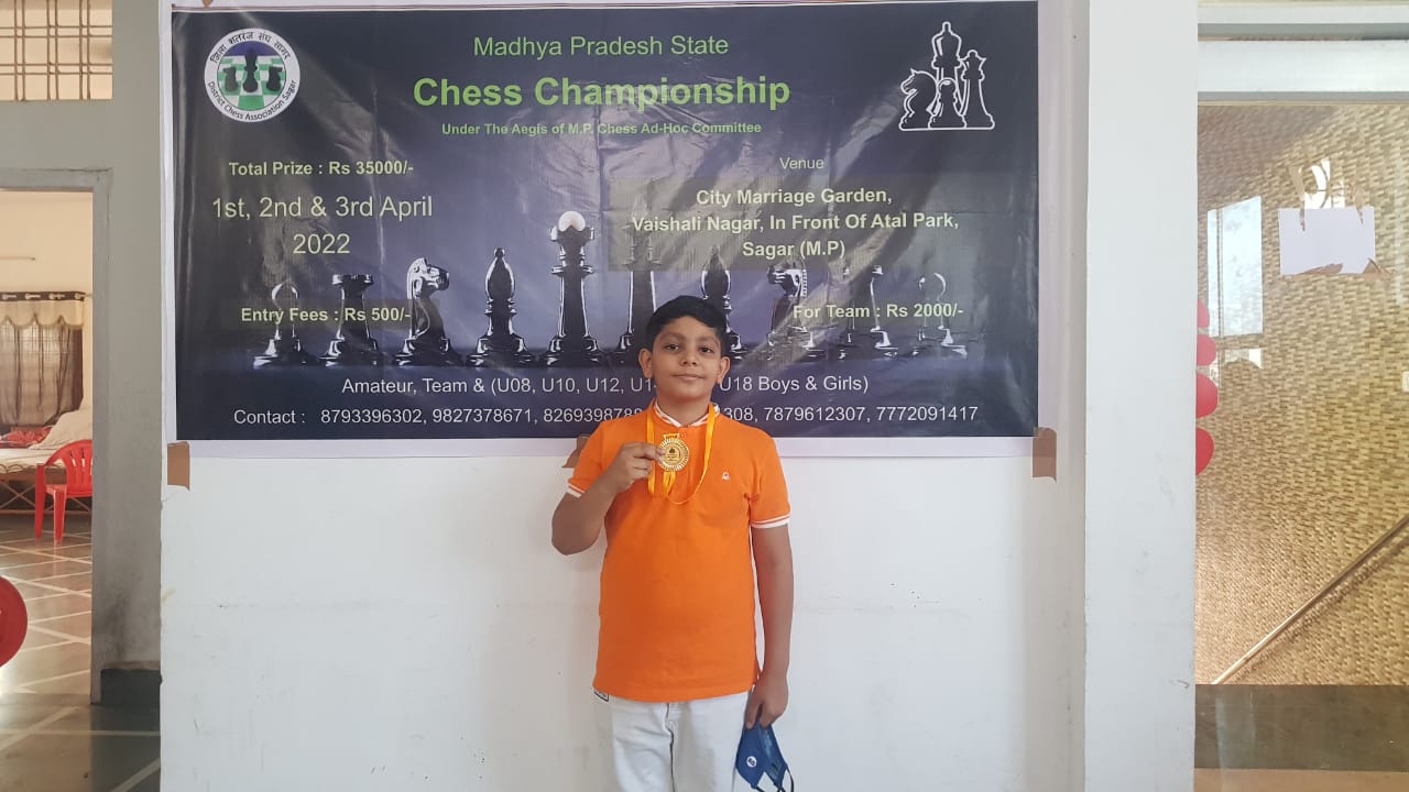 राज्य स्तरीय शतरंज प्रतियोगिता में देवास केअद्वैत सिंह ने किया उत्कृष्ट प्रदर्शन