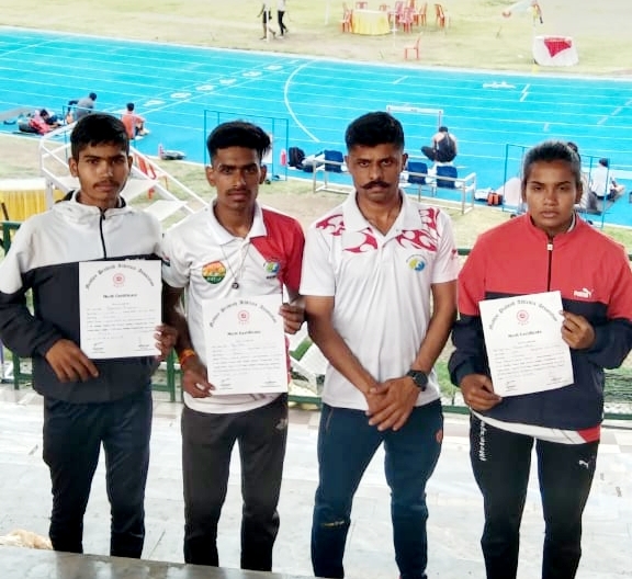 राज्य स्तरीय एथलेटिक्स चैम्पियनशिप  में  देवास के खिलाड़ियों ने जीते 4 मेडल