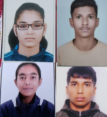 देवास के चार खिलाड़ी का  चयन 37 th वे नेशनल गेम्स के लिए।