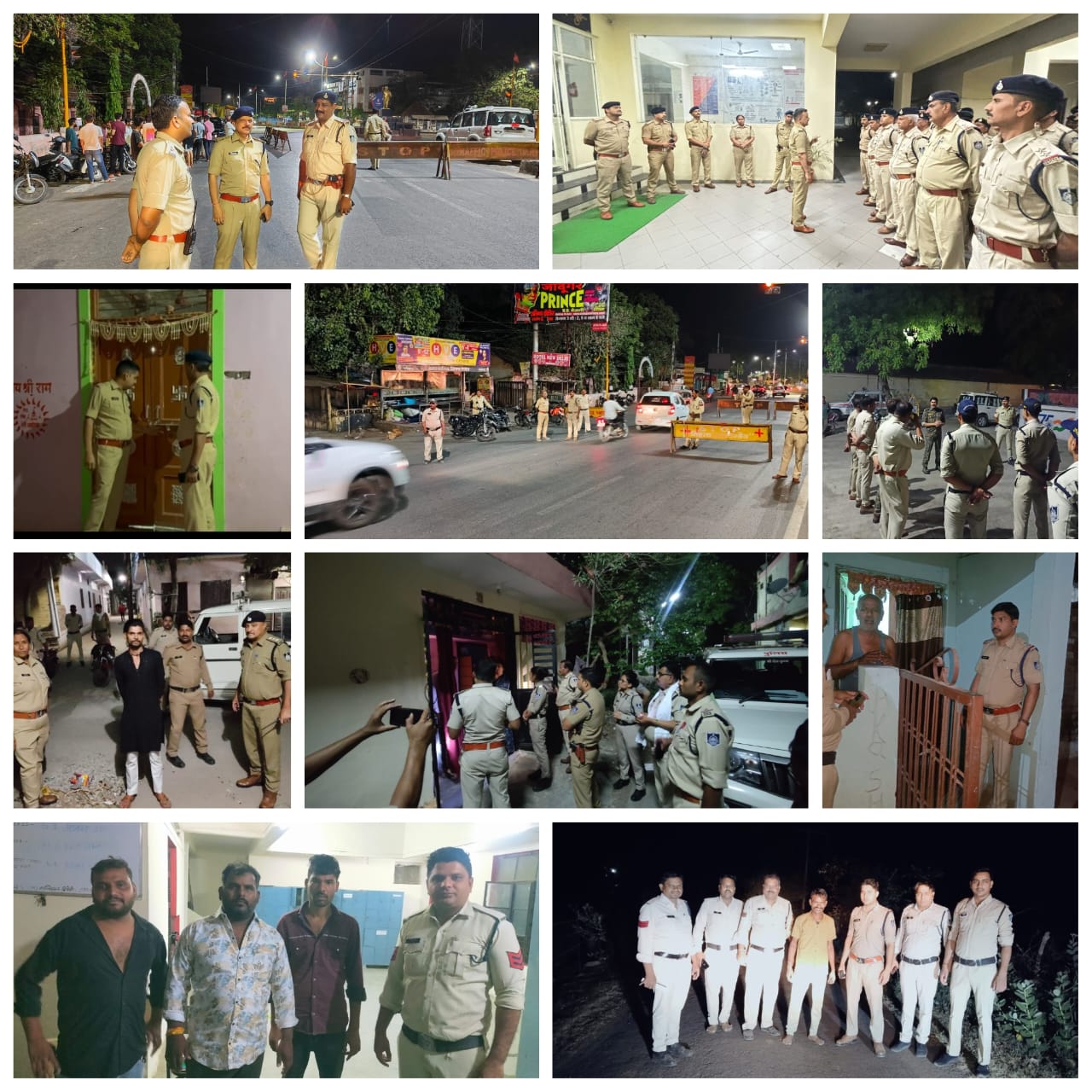 शहर में चोरी की बढ़ती वारदात और लूट की अपराधों की बढ़त के बीच देवास पुलिस की प्रभावी नाईट कॉम्बिंग गश्त में सख्त कार्यवाही ।जिला बदर, अवैध शराब, अवैध शस्त्र, स्थाई वारंटी,अन्य आरोपी चैक किये गये । बिना सीट बेल्ट,हेलमेट एवं सायलेसर चालानी राशि वसूलने के साथ शराब पीकर वाहन चलाने वालों के वाहन किए गए जप्त, पुलिस द्वारा कभी दिन में भी यह अभियान एक साथ इस तरह चलाया जाना चाहिए
