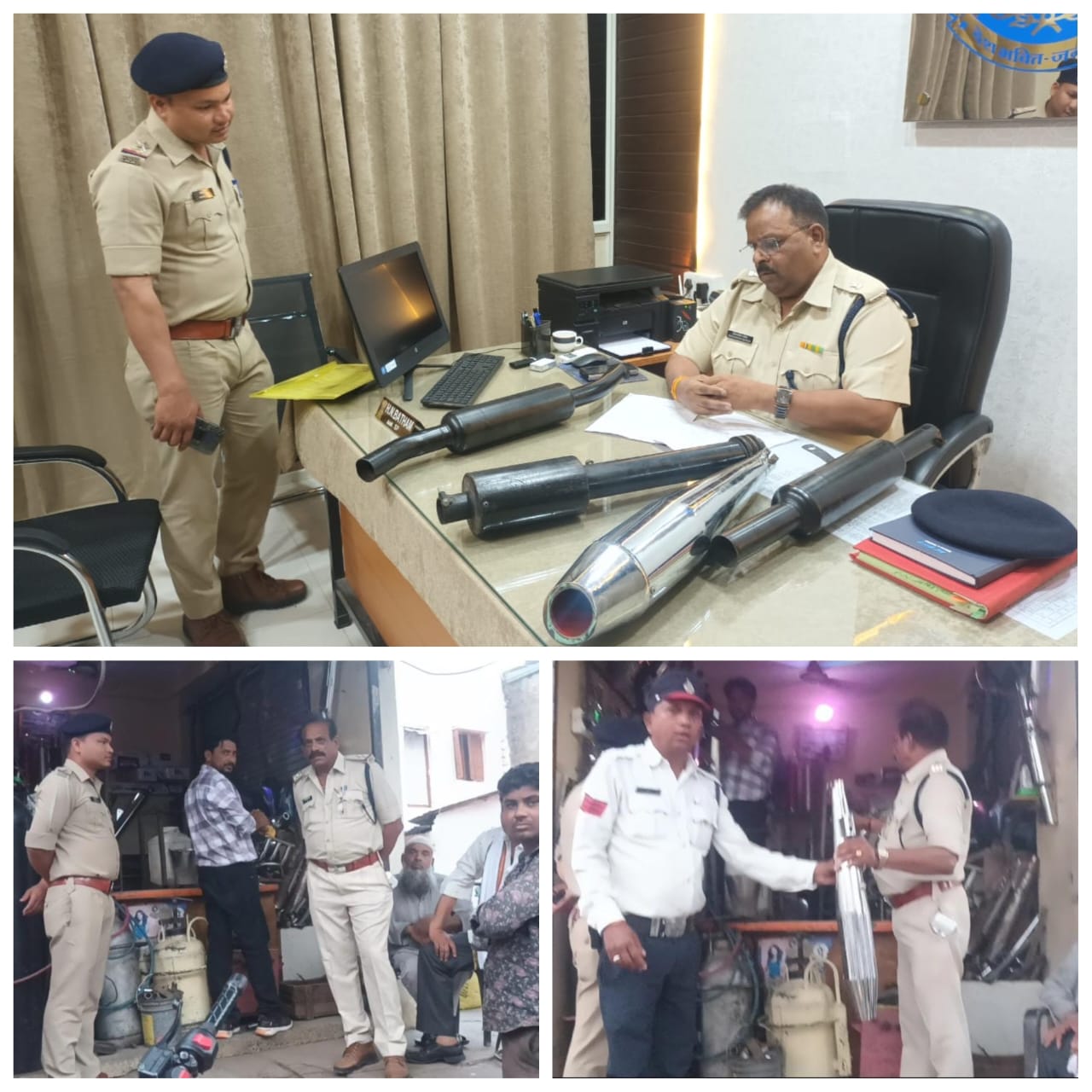 ट्रैफिक पुलिस की प्रभावी कार्रवाई ,16 नग दो पाहिया वाहन मॉडीफाईड एवं अमानक सायलेंसर जप्त।
अमानक सायलेंसर तैयार करने वाले 1 आरोपी गिरफ्तार , एडिशनल एस पी बाथम उतरे सड़क पर, मैजिक और लोकल बस पर नियंत्रण आवश्यक,