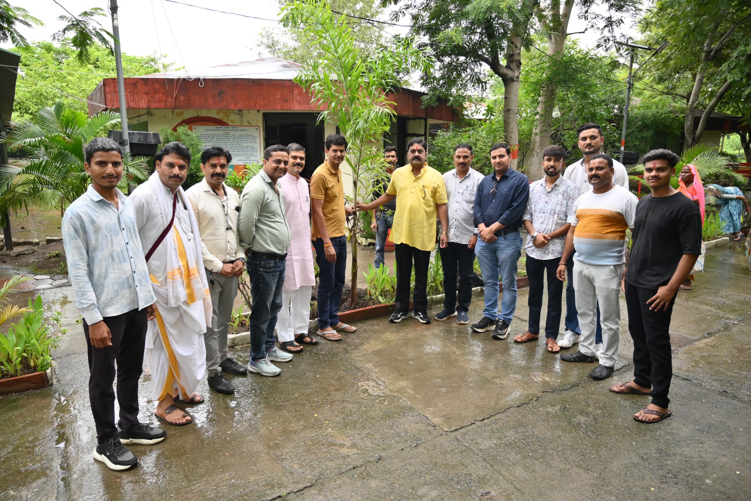 10 फीट लंबे फ़ॉक्सटेल पाम के वृक्षों का संस्था समर्पण ने वृद्धा आश्रम में किया रोपण(एक अलग हटकर कुछ खास रहा यह आयोजन)